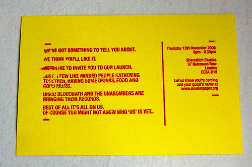 Dried On Paper - Invite