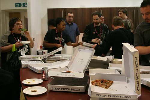 Geeks Demolish Pizza