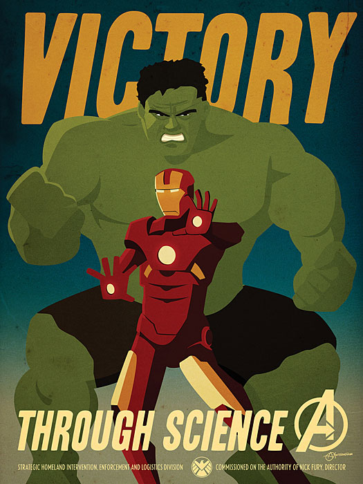 Iron Man Hulk Propaganda Poster